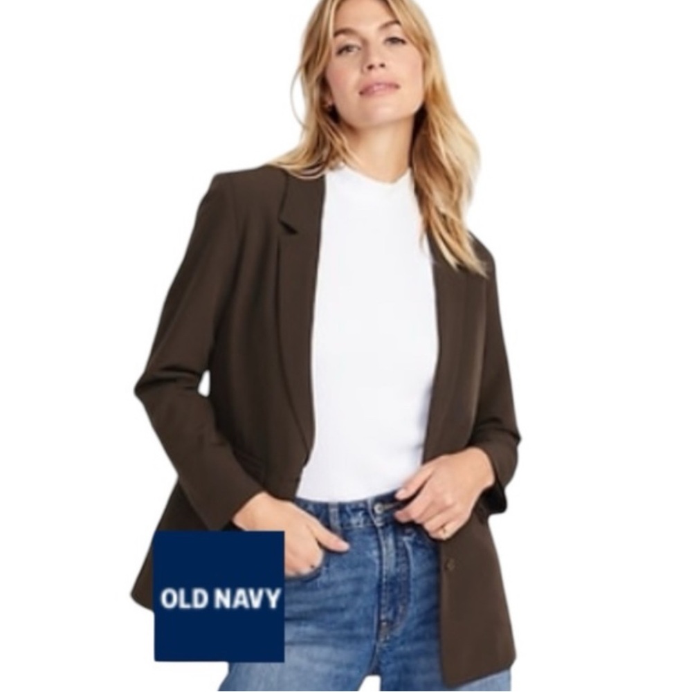 Old Navy Chocolate Brown Taylor Relaxed Suit Blazer size XL